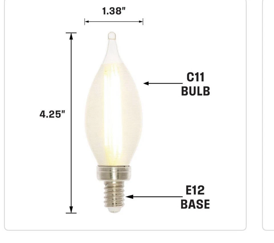 Westinghouse 4.5watt C11 Glowescent Led Dimmable Box 6pk New Ships Free - Image 4 of 4