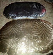 Lot de 11 napperons vintage ville et campagne coquillages de mer dorés et argent NEUF