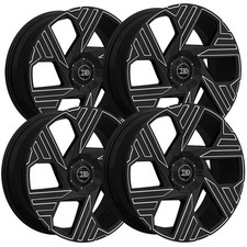 Set Of 4 Drastic Ds8 20x8.5 5x4.55x120 35mm Blackmilled Wheels Rims