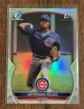 2023 Bowman Chrome JEFFERSON ROJAS 1st Bowman Lunar Refractor - Chicago Cubs