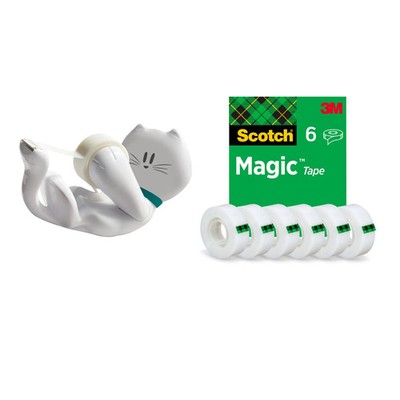 Scotch  Katzen Tischabroller Magic  Unsichtbares Klebeband 19mmx8,9m Design
