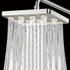 Pressurized 10 Inch Shower Head with Anti Blocking System for Easy Use