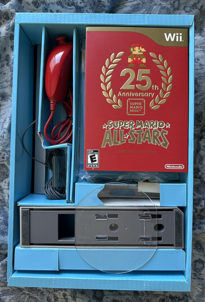 Nintendo Wii Red 25th Anniversary Special Edition Super Mario Bros