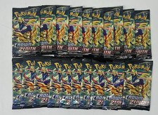 Lot of (20) Pokemon Sword & Shield Crown Zenith Booster Packs Sealed