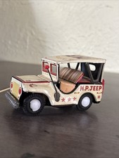 Vintage Toy SSS Japan Tin Litho Friction Powered M.P. Jeep