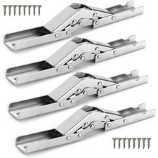 4Pcs 90/180 Degree Concealed Kitchen Cabinet Cupboard Door Hinges Easy Mount UK