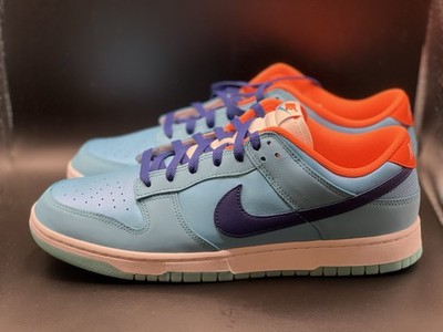 Sz 12 Nike Dunk Low Men's Low Top Lace-Up Colorblock Sneakers Blue Orange Purple