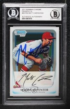 BAS 2011 Bowman Chrome Prospects Matt Carpenter #BCP66 BGS Authentic Auto ow6