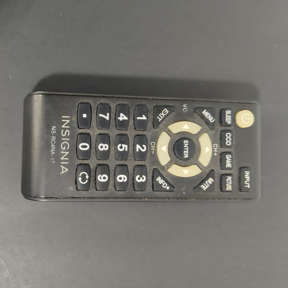 Replacement Remote Control For Insignia TVs - NS-RC4NA-17 Compatible Models