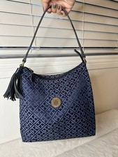 NEW Tommy Hilfiger Medium Tassel Shoulder/Hobo Bag-Blue
