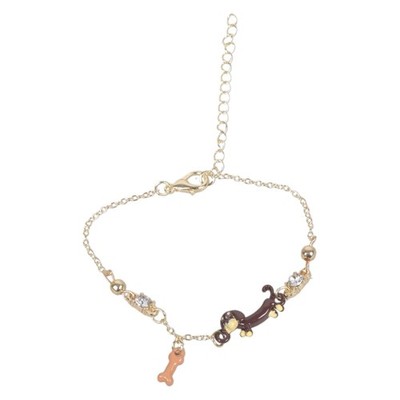 Cute Dachshund Dog Bracelet Handcrafted Alloy Wristband Jewelry for Pet Lovers