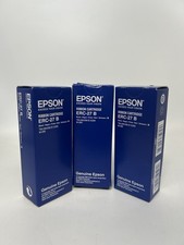3 Pack Epson ERC-27b Black Ribbon Cartridge for TM290 TM295 GENUINE NEW