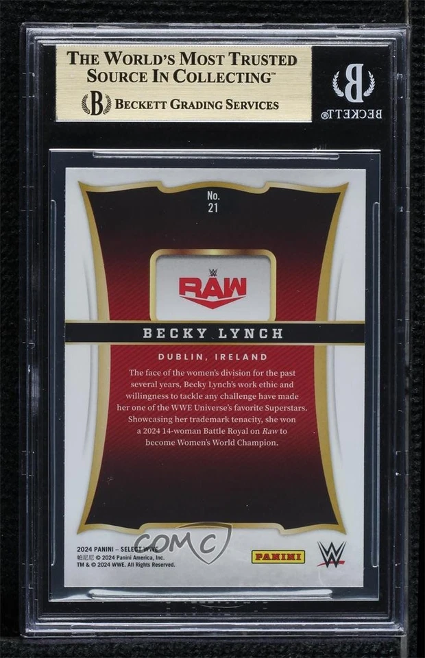2024 Panini Select WWE Select Throwback Becky Lynch #21 BGS 9.5 GEM MINT - Image 2 of 2