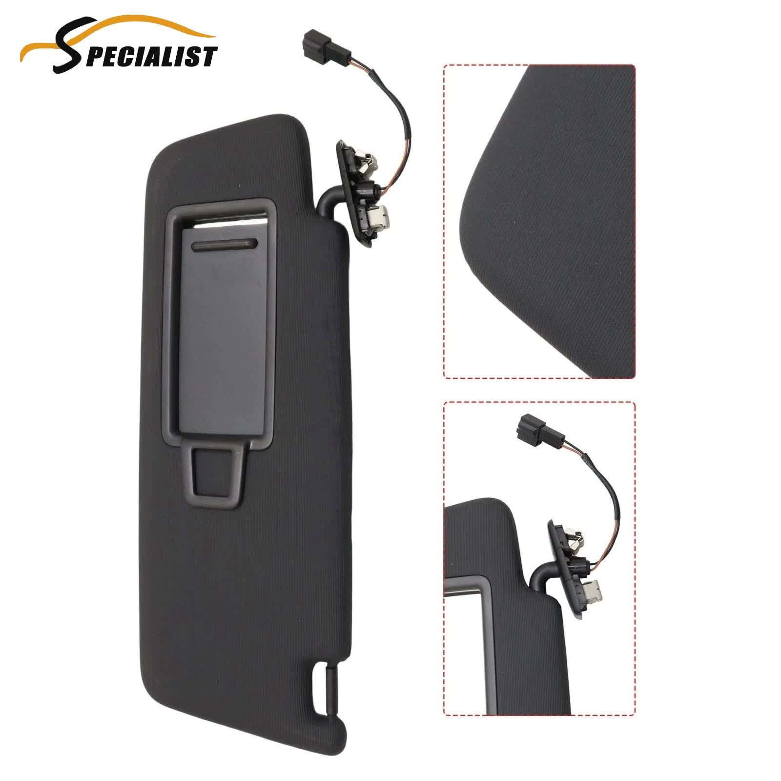 Driver Side Black Sun Visor Panel Fits VW Golf MK7 Passat B8 Jetta MK7 T-Cross