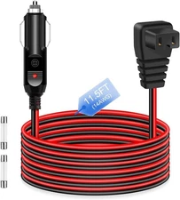 ALITOVE Car Refrigerator Power Cord DC 12V/24V Heavy Duty Cigarette Red 