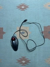 Logitech Trackman T-BC21 Red Marble Trackball Mouse USB Tested Works Cleaned