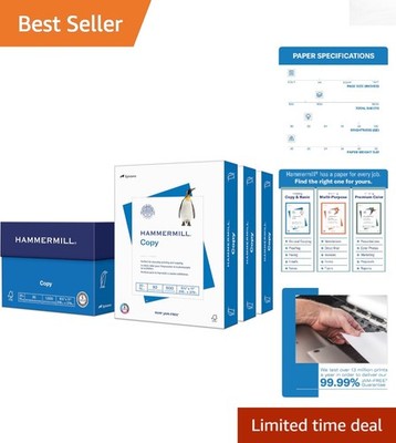 99.99% Jam-Free 20 lb Printer Paper - 8.5  x 11  - 1500 Sheets Total