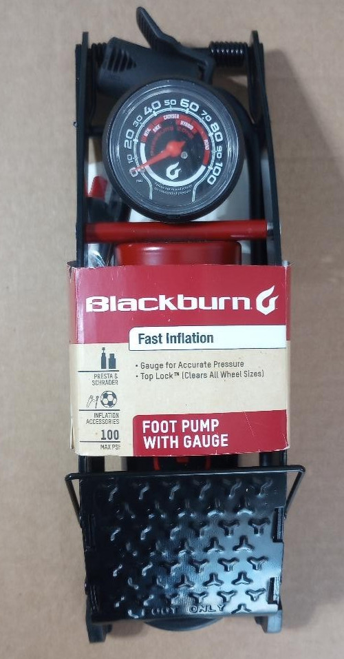 Blackburn Bicycle Foot Pump w/ Pressure Gauge Presta & Schrader Valves FreeShip