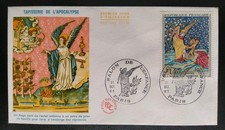 ENVELOPPE PREMIER 1ER JOUR 1965 TIMBRE N° 1458 L'APOCALYPSE TAPISSERIE OBL PARIS