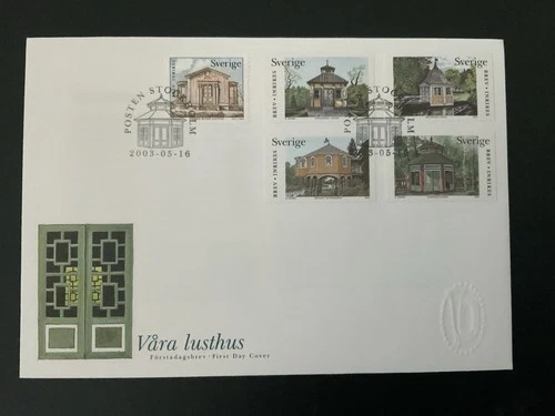 Sweden 2003 #2463,2464a-d Garden Pavilions - FDC