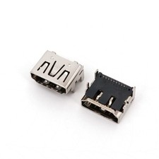 10Pcs HDMI Type A Right Angled 2 Row 19-Pin Female Socket PCB Mount Connector