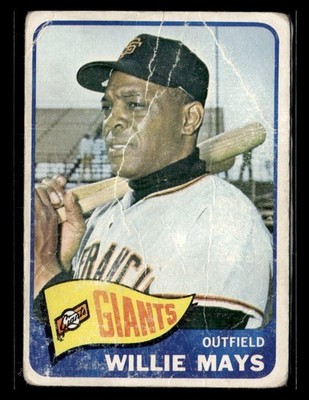 1965 Topps Baseball #250 Willie Mays Card - Poor      #5676