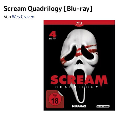 Scream Quadrilogy | Blu-ray | FSK 18 |