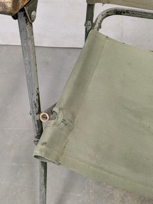 British Army - Military - Vintage Folding Aluminium Canvas Chair