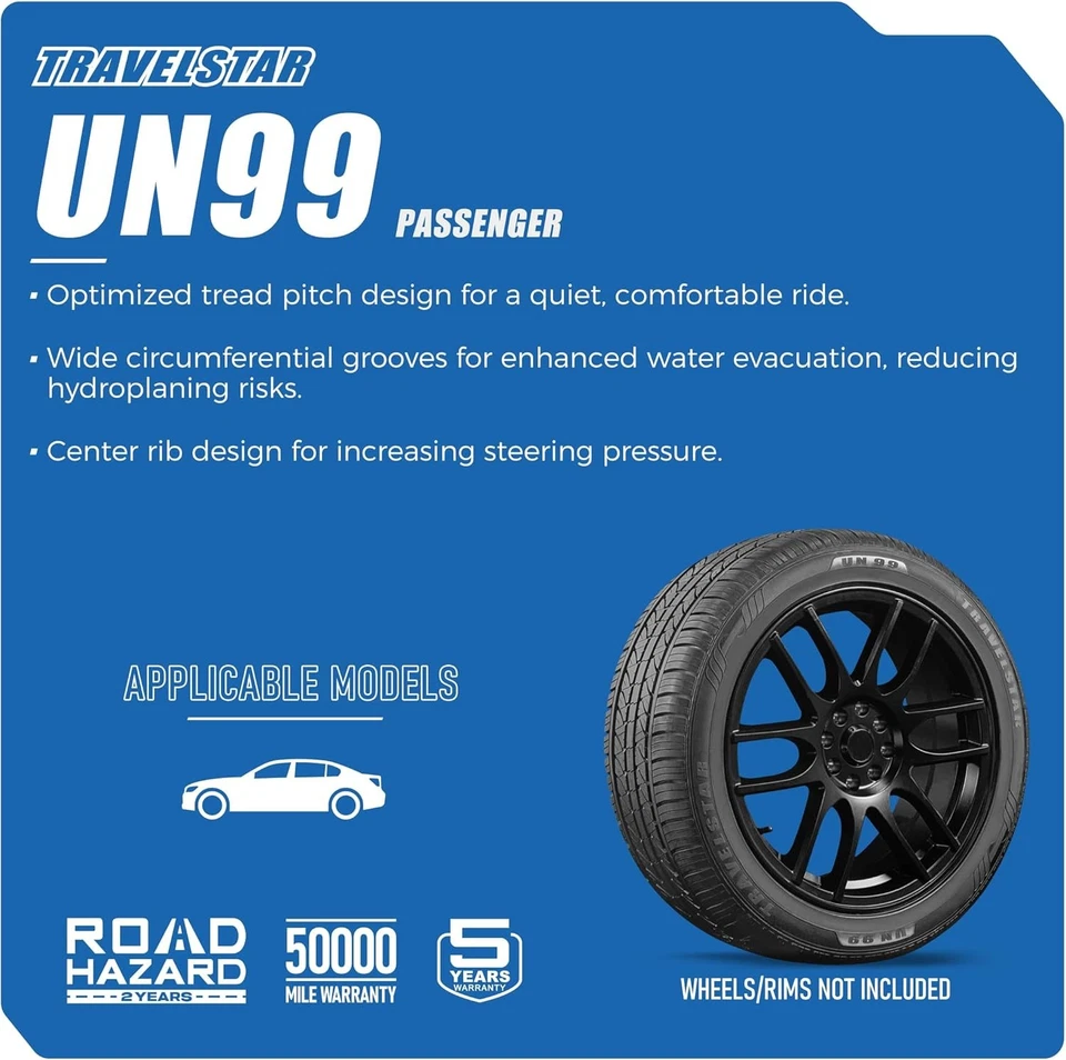 Set of 4 Travelstar UN99 215/60R16 95H A/S All Season Radial Passenger Car Tires - Image 2 of 4
