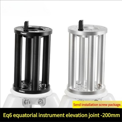 Angeleye EQ6 Equatorial Telescope with200mm Height Extension Column Black Silver