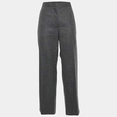 Jil Sander Hose grau Wolle Straight Fit L