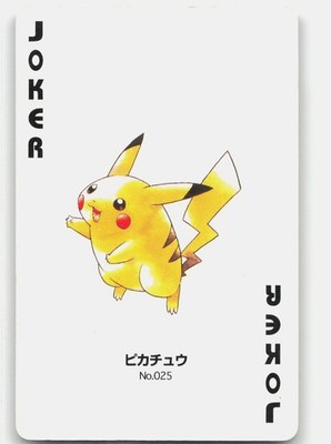 Pikachu Joker Pokemon Gold Playing Cards Pichu Back HP