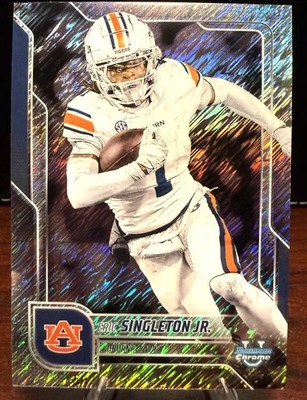 Eric Singleton Jr. Hobby Exlusive Shimmer-2025 Bowman U Chrome #186 Auburn!