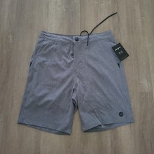 Eddie Bauer Mens Hybrid Swim Trunks Gray 9 Inseam Size UPF 50
