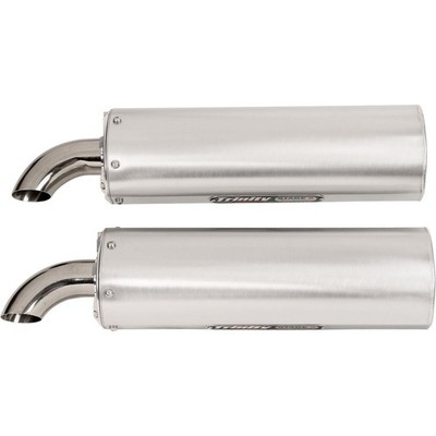 Trinity Racing Full Dual Exhaust System - Brushed - RZR XP 1000 TR-4190D