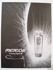1952 Original French Meteor Coty parfum Advertisment Nice Ad
