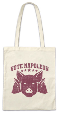 Vote Napoleon Stofftasche Einkaufstasche Animal Animals Farm Sign Logo der Tiere