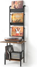 Record Player Stand with Vinyl Storage, Record Player Table with Vinyl Record St