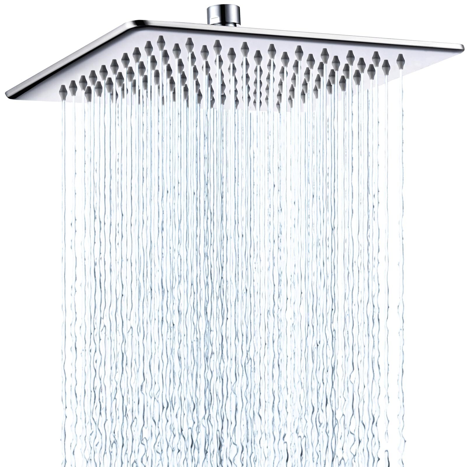 10 Inch All Metal Thickened Square Rainfall Showerhead, Large Shower Head for...
