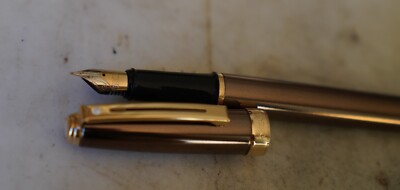 Sehr Schöner Kugelschreiber Stift Sheaffer Prelude aus Metall Lackiert Bronze -