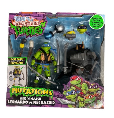 New!! Nickelodeon Tales of The TMNT Mutations Mix N' Match Leonardo vs Mechazoid