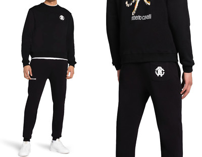 ROBERTO CAVALLI FIRENZE RC Monogram Sweatpants Joggers Pants Trousers Trainers L