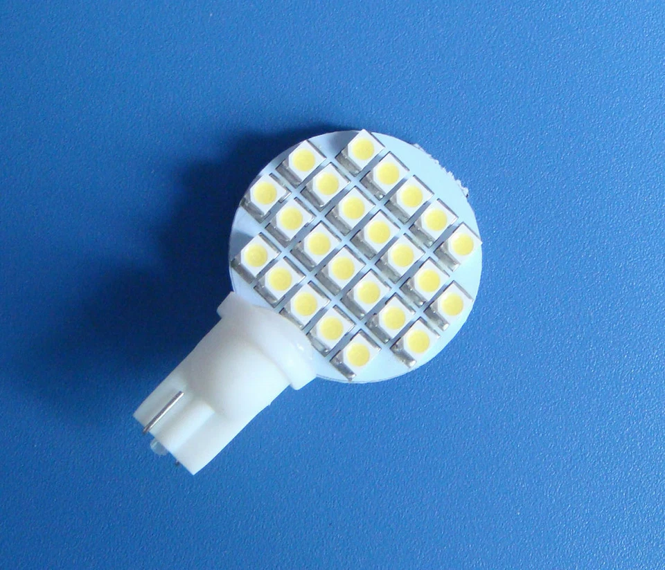 10pcs T10 194 921 LED Discs Bulb Lamp 24-1210SMD LED DC12V White/Warm White - Image 4 of 4