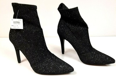 black glitter stilettos