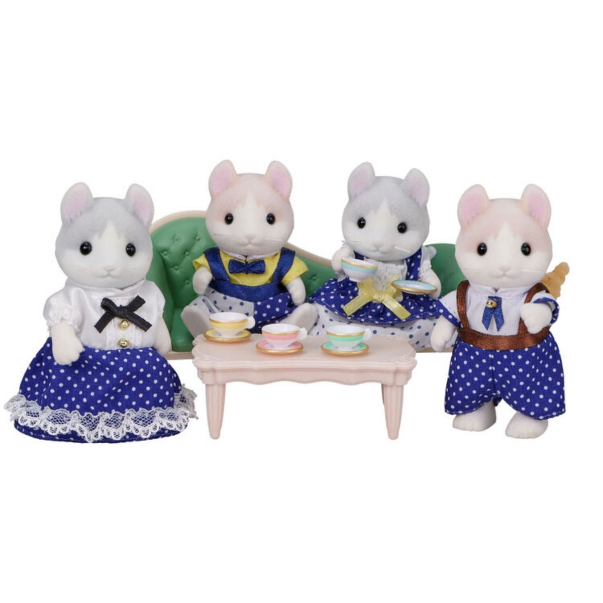 Sylvanian Families Doll Baby Carl Mimineko Cat Family set Calico