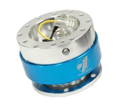 NRG STEERING WHEEL QUICK RELEASE KIT GEN 1.5 (SILVER Body & Blue Ring)