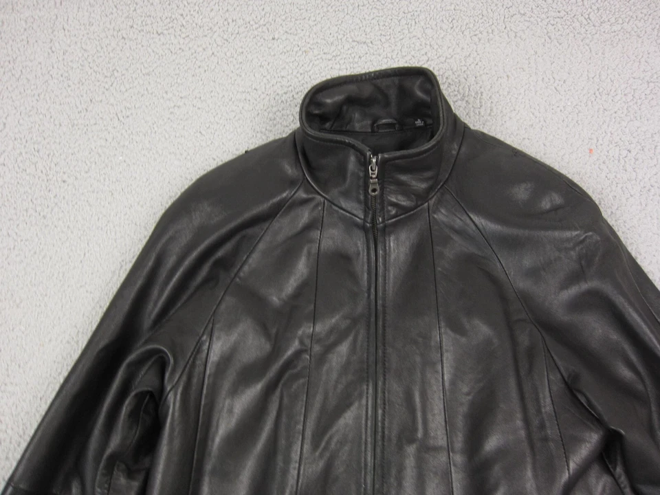 Vintage Tibor Leather Jacket Womens Small Black Full Zip Soft Ladies 90s - Image 2 of 4
