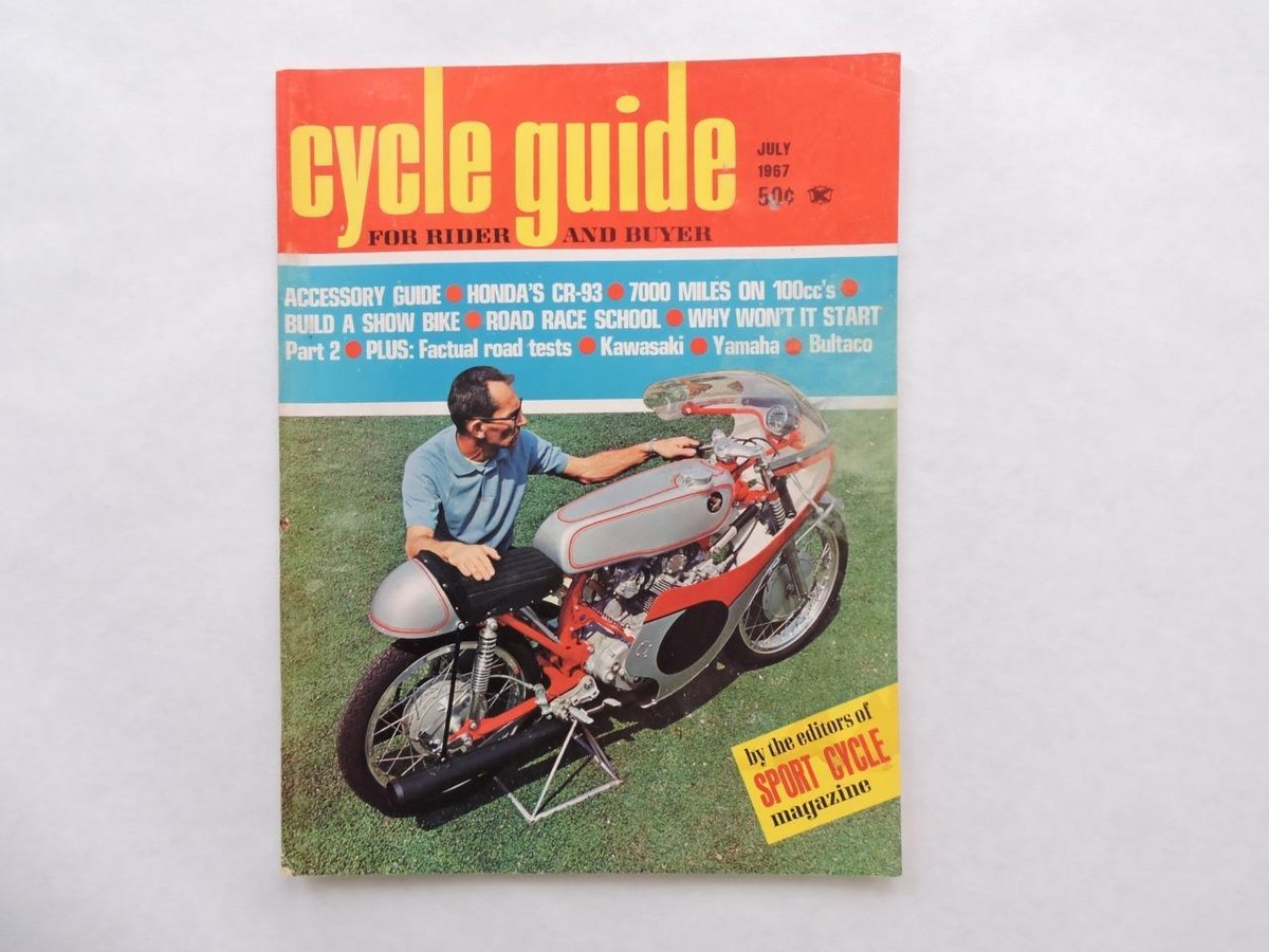 Cycle Guide Magazine July 1967 Kawasaki Yamaha Bultaco Honda