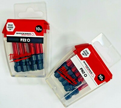 Milwaukee S/Bit ShW CD PH2 50 mm + PZ2 50 mm Verschleißschutz Spitze 2er-Pack 4932472048-50