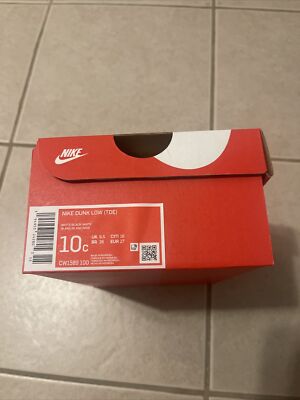 DS NIKE DUNK LOW  PANDA  TODDLER KIDS SHOES  SIZE 10C CW1589-100 *Never Worn*